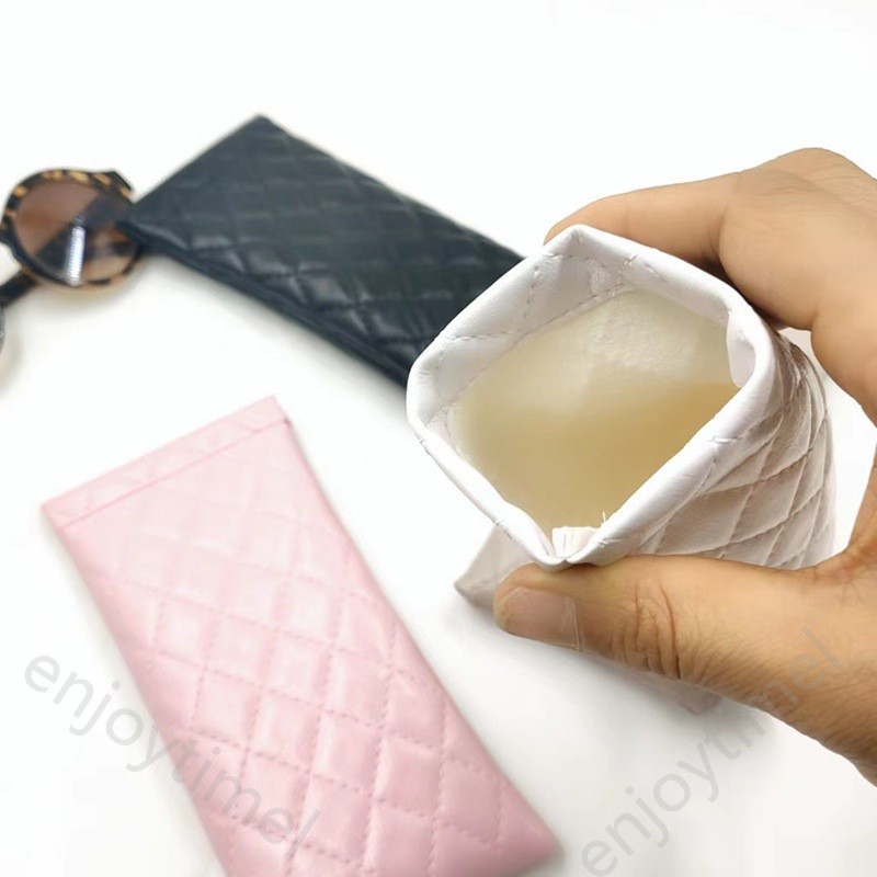 พรีเมี่ยม Y2K สดแว่นตากระเป๋าหนัง PU นุ่มแบบพกพาแว่นกันแดดถุงเก็บกันน้ำทนทานป้องกันแว่นตาภาชนะ - รูปที่ 4