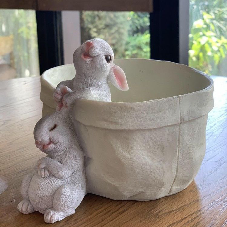 【พร้อมส่ง】แต่งสวน /ตกแต่งสวน/ของแต่งบ้าน เน็ตแดงมูลค่าสูงน่ารักกระต่ายน้อยระเบียงสวนจำลองกระถางดอกไม้สวนเนื้อกระถางดอกไม้ตกแต่งภูมิทัศน์ ราคา ถูกที่สุด ดีลบีเคเค แกลเลอรีภาพที่ 6