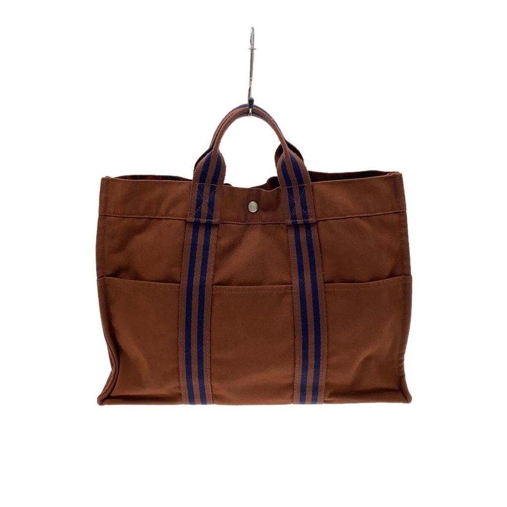 HERMES Tote Bag Canvas Brown Direct from Japan Secondhand 2341822852001