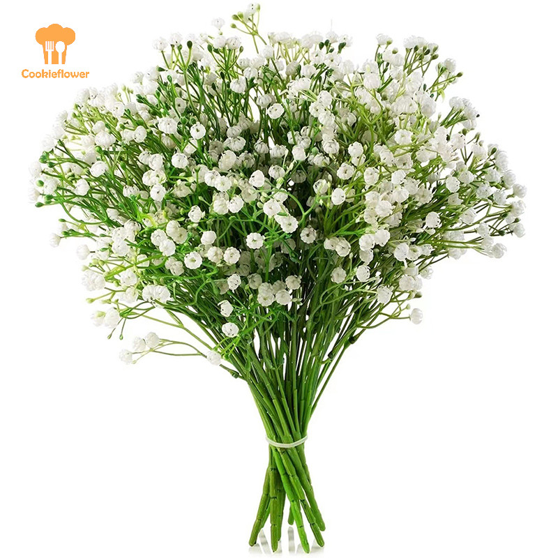 Ckfr 15 นิ้วสีขาว Gypsophila ดอกไม้ประดิษฐ์งานแต่งงาน DIY ช่อดอกไม้ตกแต่งพลาสติกทารก Breath ดอกไม้ปลอมตกแต่งบ้านใหม่