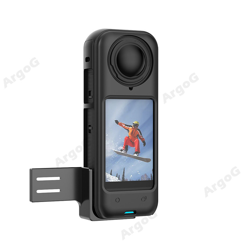 Argog ไมโครโฟนขยายสําหรับ Insta360 X4 / X3 ไมโครโฟนอะแดปเตอร์พร้อมสายสัญญาณเสียง Insta360 X4 อุปกรณ์เสริม