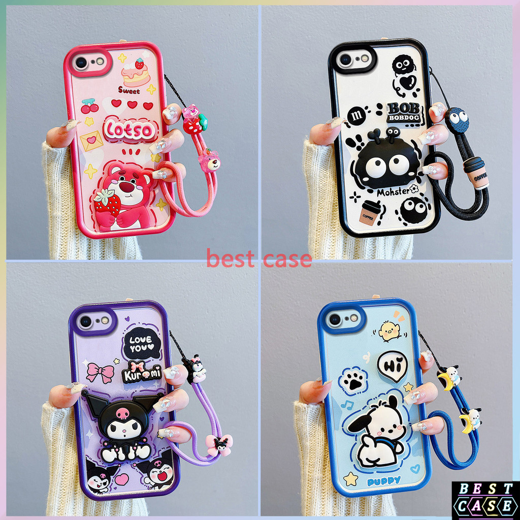 เคส iPhone 6 6s iPhone 6 Plus เคส iPhone 6s Plus เคส Strawberry Bear Kuromi การ์ตูนสามมิติรูปตุ๊กตาน่ารัก Soft Phone เคส BB-TYGZ