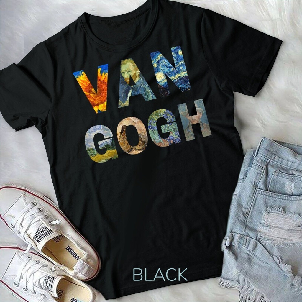 2024 การจัดส่งที่รวดเร็วVan Gogh, Tribute To Vincent Van Gogh T-Shirt เสื้อยืด Unisex