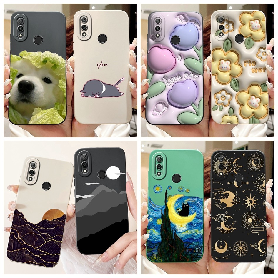 สําหรับ Huawei Y9 2019 ปลอก JKM-LX1 JKM-LX2 JKM-LX3 เคสโทรศัพท์แฟชั่นทาสีซิลิโคนนุ่มปกหลังสําหรับ Hu