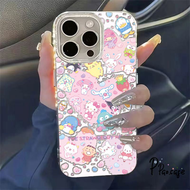 การ์ตูน HelloKitty คุโรมิ Cinnmoroll เข้ากันได้กับเคสไอโฟน 11 15 7Plus 13 12 14 Pro Max 8 7 Plus XR X XS Max SE หน้าปก