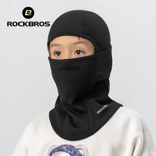 【TH Delivery】Rockbros เด็ก Face Mask ขนแกะ Warm Windproof Breathable Face Cover สําหรับขี่จักรยานเล่นสกีเดินป่ายืดหยุ่นเด็กหมวกฤดูใบไม้ร่วงฤดูหนาว