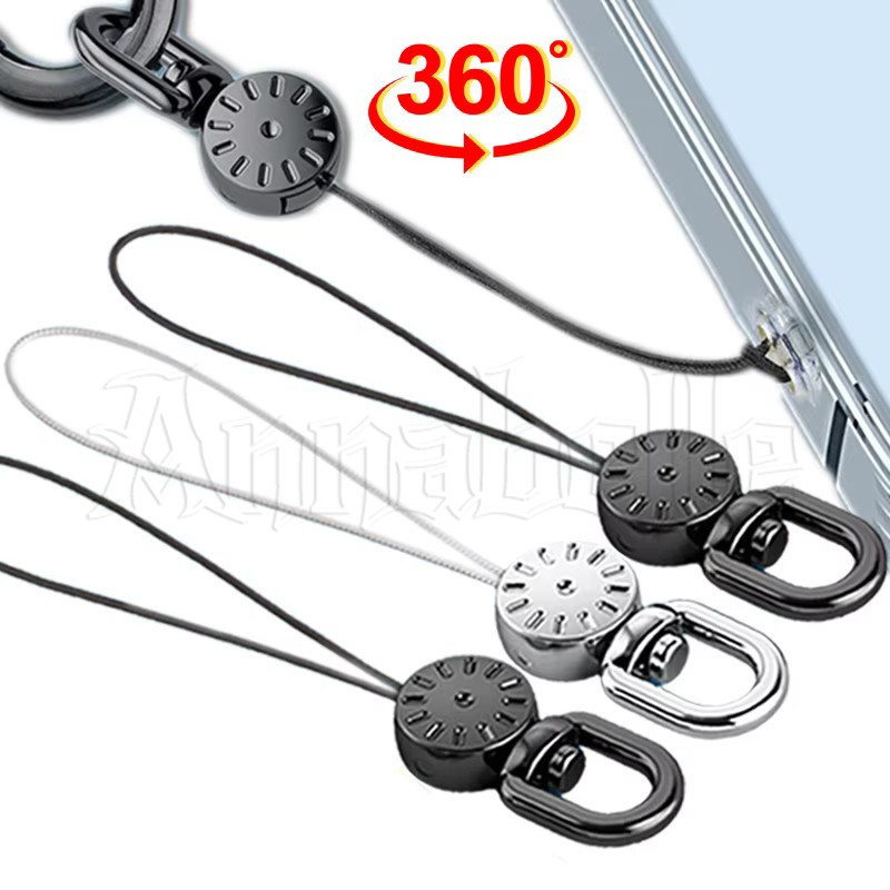 โลหะ เชือกคล้องโทรศัพท์หมุนได้ 360 องศา-สีดํา, โซ่โทรศัพท์แบบแขวนเงิน- ยูเอสบี แฟลชดิสก์คีย์ เพนเดนท์-มัลติฟังก์ชั่โทรศัพท์มือถือแขวนเชือก-อุปกรณ์เส
