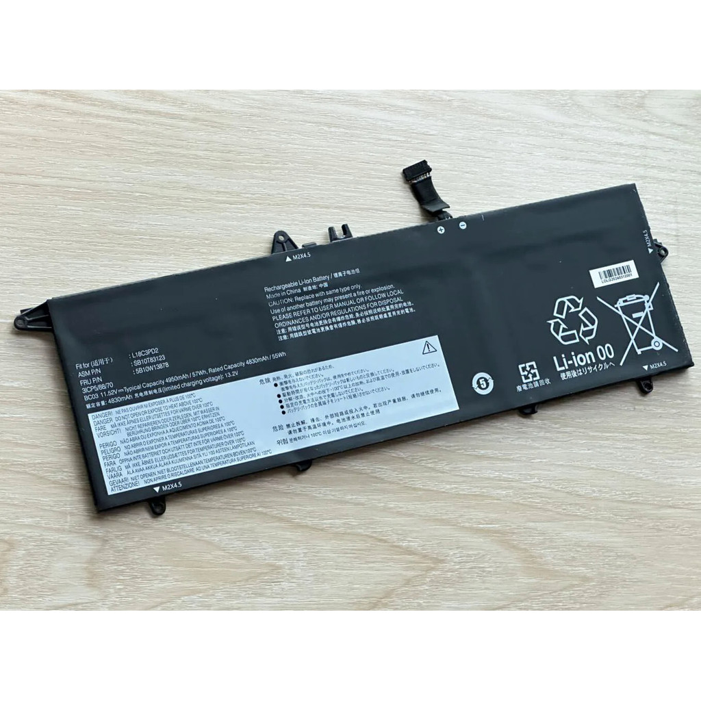 แล็ปท็อป Battery L18l3pd1 L18m3pd1 L18c3pd1 For Lenovo Thinkpad Notebook Battery T490s T495s L18m3pd