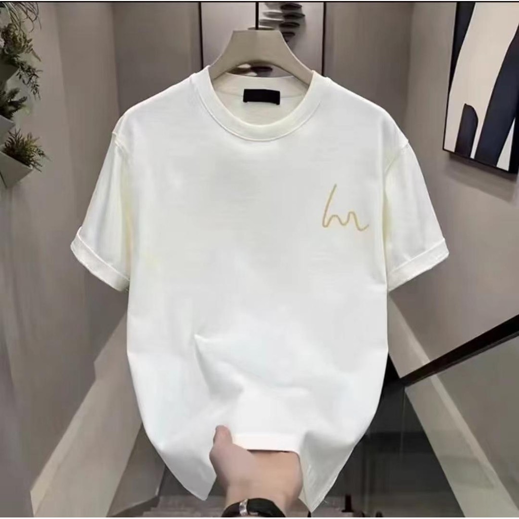 TeeTwoOne สไตล์เกาหลี เสื้อยืดคอกลม"HN" COTTON 100 ผ้าฝ้ายใส่สบาย ไม่ต้องรีด unisex