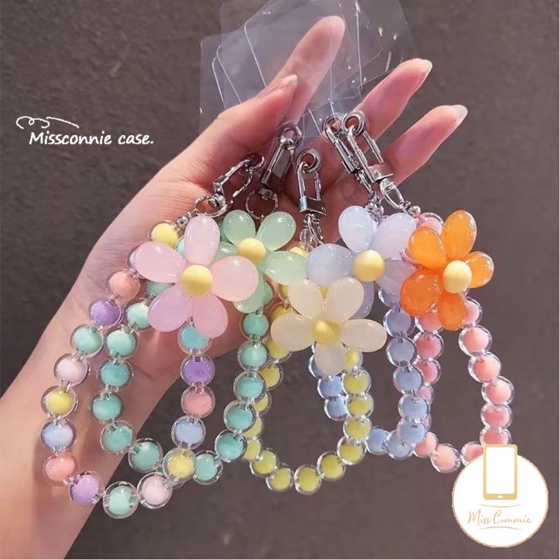 ในไทย มาการง สีใส สายคล้องโทรศัพท์มือถือ สายคล้องข้อมือ ผู้หญิง โซ่มือถือ ป้องกันการสูญหาย