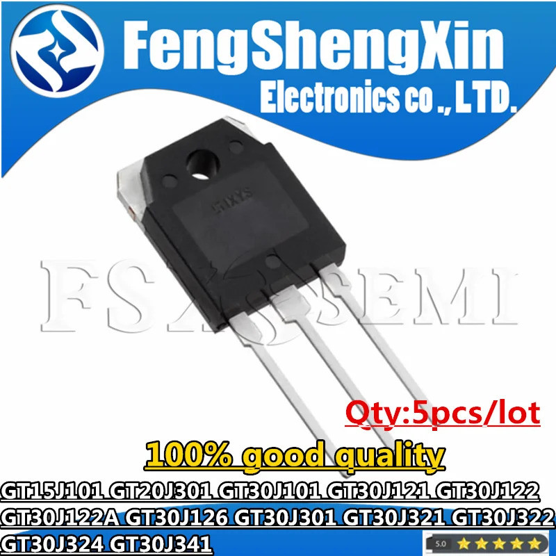 5pcs GT15J101 GT20J301 GT30J101 GT30J121 GT30J122 GT30J122A 30J122A GT30J126 GT30J321 GT30J322 GT30J