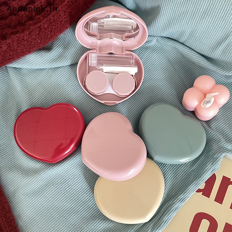 Annapink.th กล่องคอนแทคเลนส์สีแคนดี้น่ารัก Mirror Companion Box Travel พกพาสะดวก EN