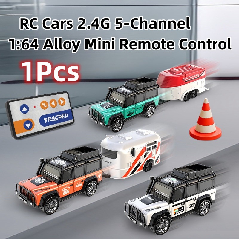 รถ RC 2.4G 5-Channel 1:64 โลหะผสม Mini รีโมทคอนโทรล SUV Drifts หนึ่งชั่วโมง Long Endurance ไฟฟ้า Off-road รถสําหรับเด็ก
