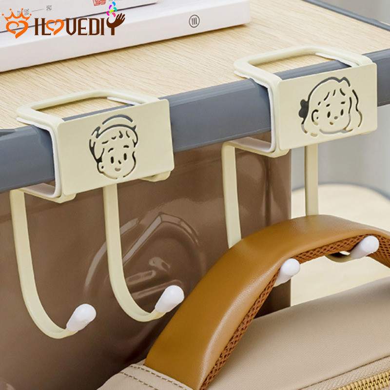 [3-5 วันมาถึง] [ โดดเด่น ] ตะขอข้างโต๊ะ Double S – อุปกรณ์จัดเก็บข้อมูลโฮมออฟฟิศ – ไม้แขวนเสื้อด้านหลังประตู – ราวแขวนสิ่งของ – ที่วางเก็บเสาข้างเตียง – ประหยัดพื้นที่ กันลื่น