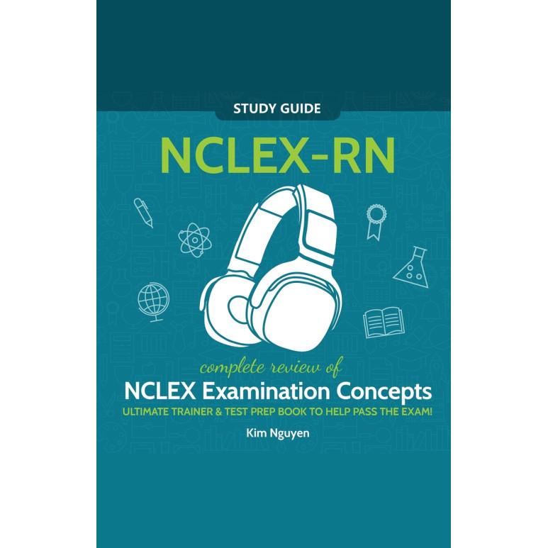 คู่มือการศึกษา NCLEX-RN รีวิวที่สมบูรณ์ของการสอบ NCLEX Concepts Ultimate Trainer Test Prep Book เพื่