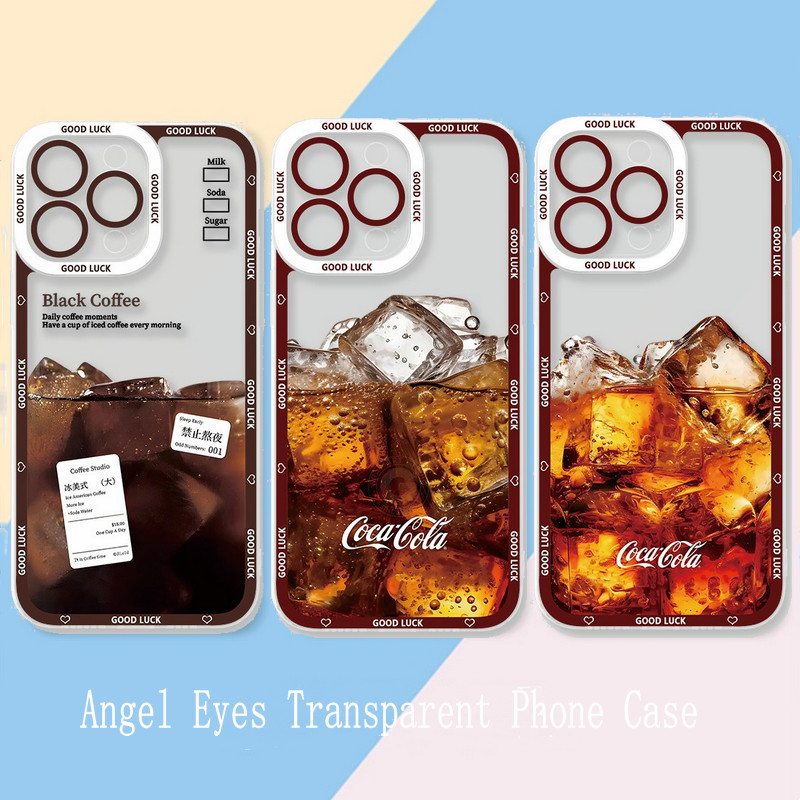 เคส OPPO Reno 12 12F 11 11F 10 8 Pro 8T 8Z 7 7Z 6 6Z 5 4 2F 4G 5G Reno12 Reno11 F Reno12F Reno11F Reno10 Reno8 T Z Reno8T Reno8Z Reno7 Reno7Z Reno6 Reno6Z Reno5 Reno4 Reno2 F Reno2F Angel Eyes Transparent Protect Camera Ice Coffee Cola Soft Case Cover
