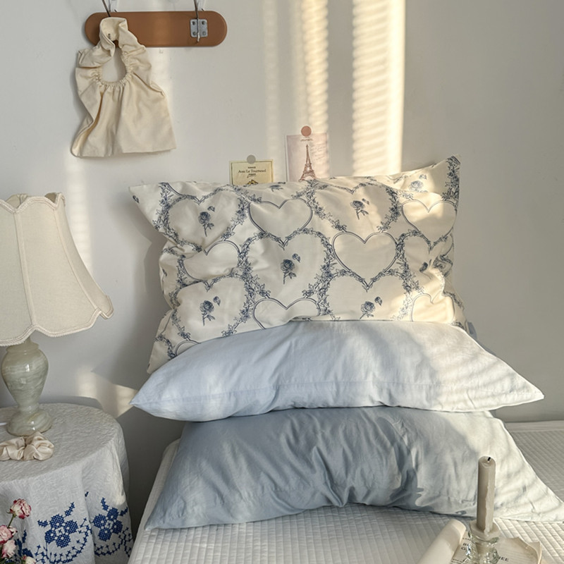 Sea Star พิมพ์และธรรมดา Colour100% ผ้าฝ้าย 1200TC ปลอกหมอนพิมพ์ดิจิตอลซองจดหมาย Pillowcover 48*74 ซม.*1 ชิ้น