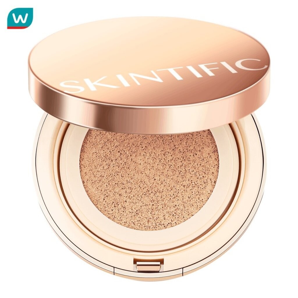 Skintific สคินทิฟฟิค โคฟเวอร์ ออล์ เพอร์เฟกต์ คุชชั่น 02W วอร์ม ไอวอรี่ผิวขาวโทนเหลือง