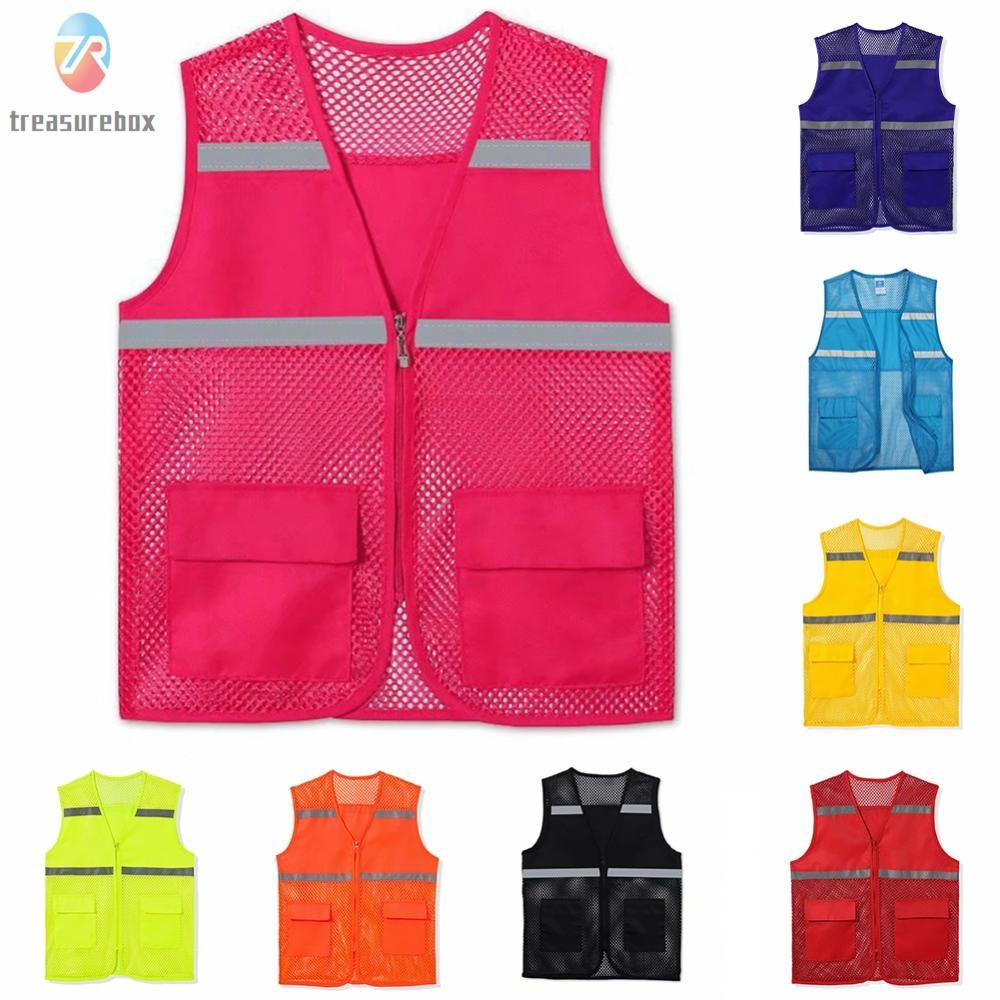 ⭐ BIG DISCOUNTS ⭐ เสื้อกั๊กผู้ชายและผู้หญิง Workwear เสื้อกั๊กตาข่ายอาสาสมัครเสื้อกั๊ก Comfy สําหรับ Man [TRSBX-TH]