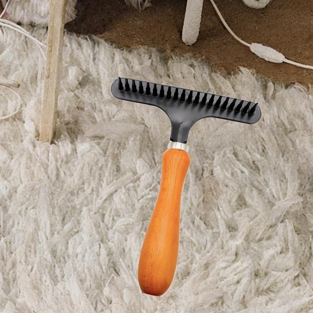 Rug Rake Pet Hair Cleaner Rug Brush พรมคราดสําหรับห้องโถงพรม