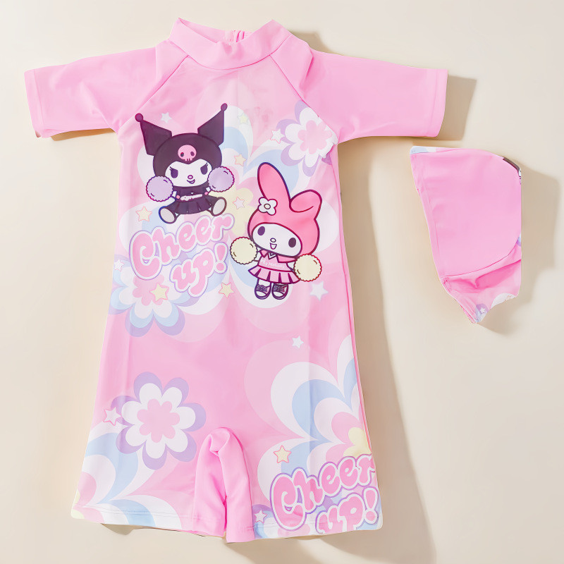 UNGU MERAH ( SWM182 / SWM183 / SWM184 / SWM185 / SWM186 ) ชุดว่ายน้ําวันพีซเด็กผู้หญิง - โพลีเอสเตอร