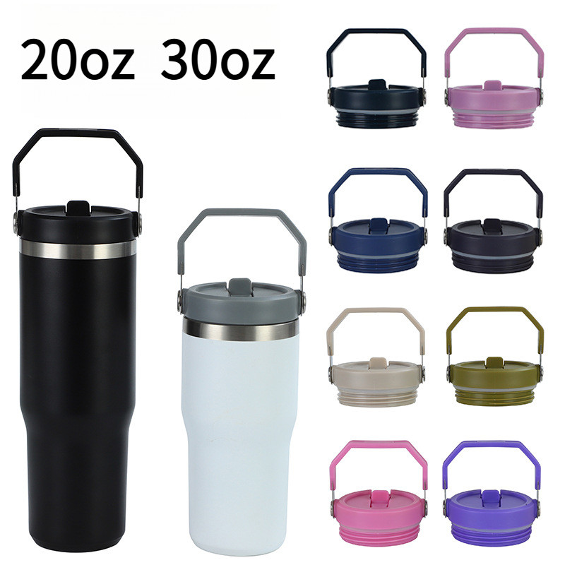 ฝาปิดแก้วน้ําสําหรับ Stanley IceFlow 20oz 30oz ป้องกันการรั่วไหล พร้อมที่จับ