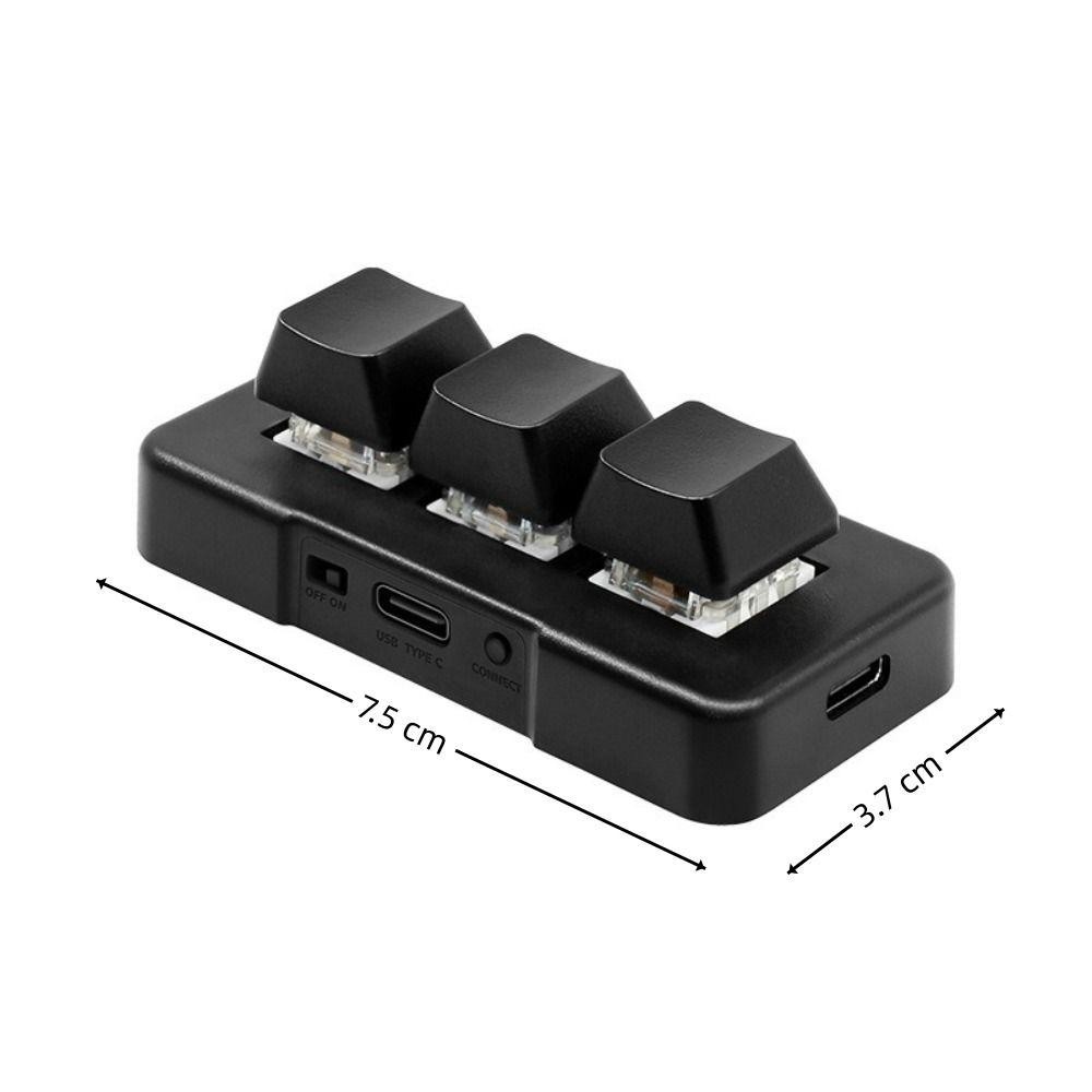 แป้นพิมพ์ WYJS, MK321U MK321G MK321BT คีย์บอร์ดแบบกําหนดเอง 3 ปุ่ม, สีดําสีขาว Mini USB + BT Dual-mode อุปกรณ์เสริมอิเล็กทรอนิกส์สําหรับสํานักงานเกมมัลติมีเดีย