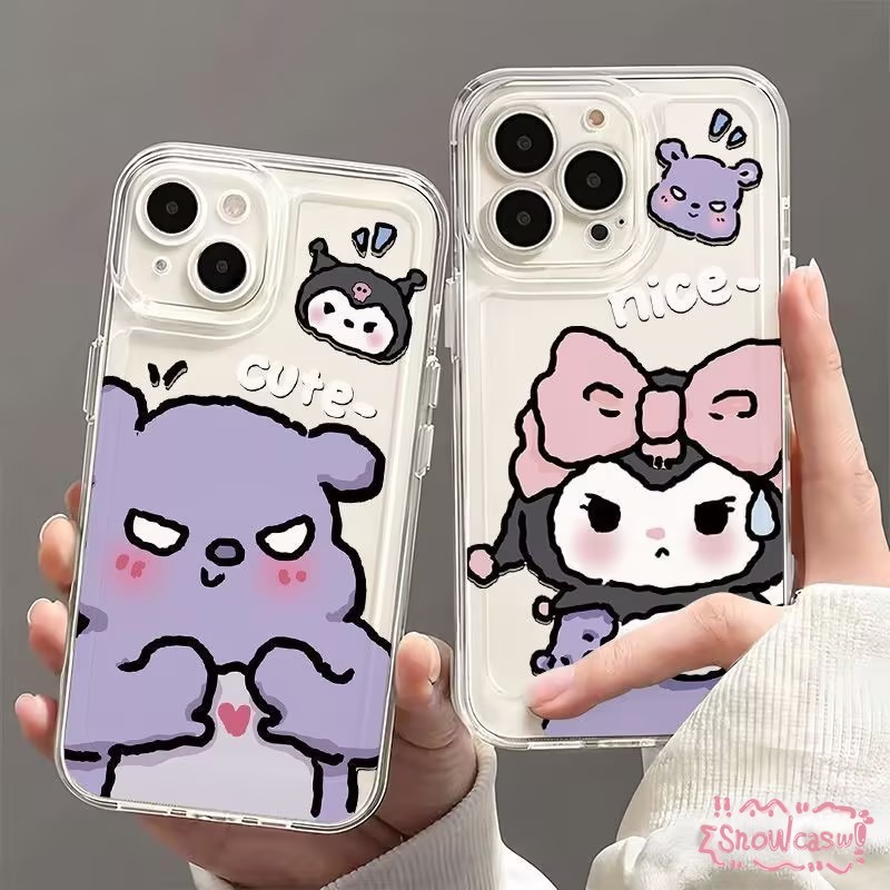 คู่รักสุดน่ารักลายคุโรมิรูปห เคสRealme C67 C25 C51 C55 C35 C53 C15 C30 5 C21 5i 11 C3 C21Y C31 C25Y C25S Narzo 50 20 30A