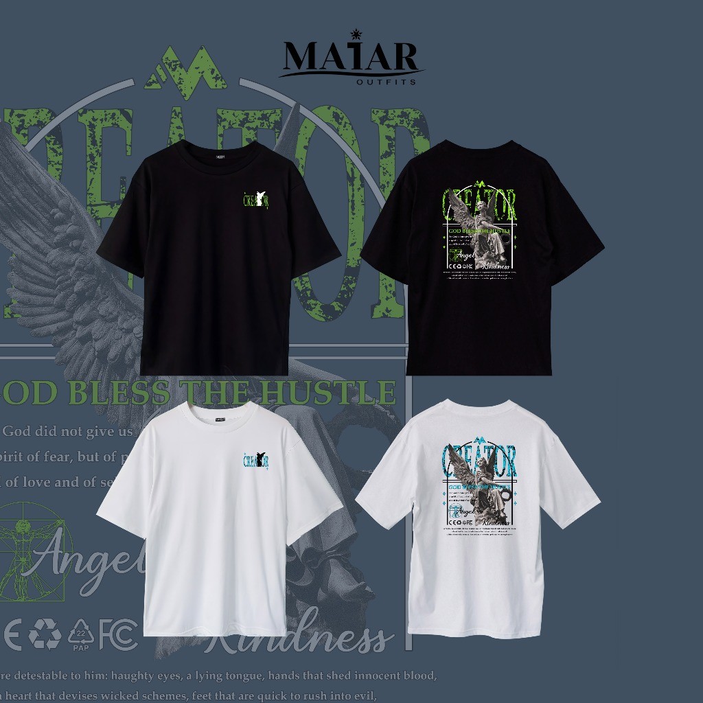S-5XL Maiar เสื้อยืดคอกลม โอเวอร์ไซส์ T-Shirt Oversized Unisex 899