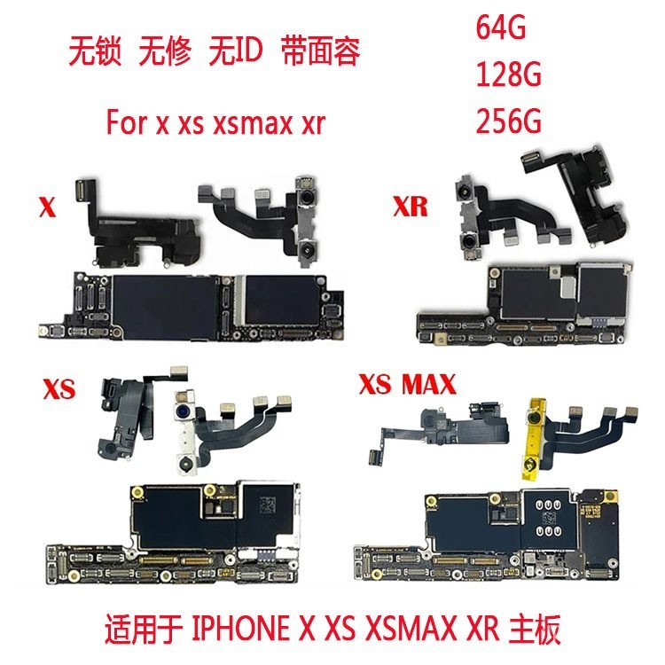 ใส่ใจกับการลดขนาดสำหรับ iPhone x XS xsmax XR ไม่มีล็อคไม่มีซ่อมไม่มี ID พร้อมหน้าเมนบอร์ด