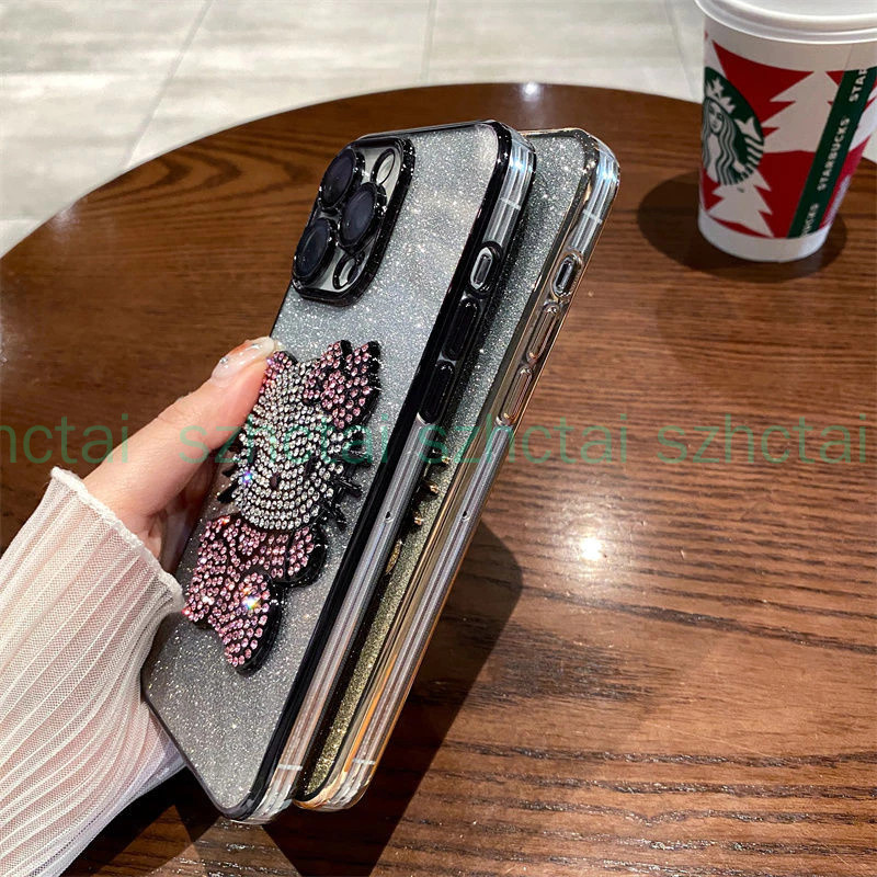 เคส OPPO Reno 7z 5G Reno 8z 5G หรูหรา ชุบแฟลช เคสโทรศัพท์สําหรับ พร้อมเพชร เคที แคท โปร่งใสป้องกันกันกระแทก เคสโทรศัพท์ OPPO Reno 7z 5G Reno 8z 5G - รูปที่ 3