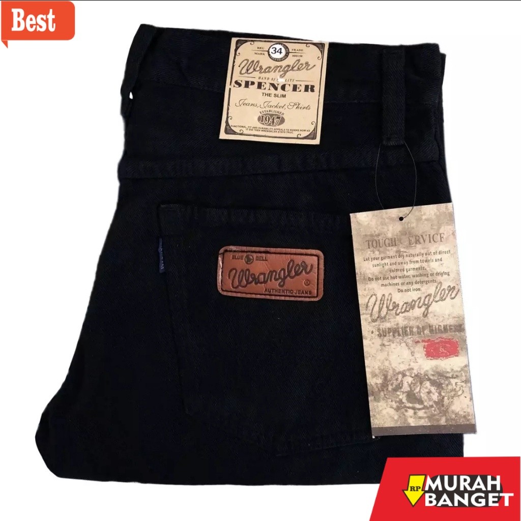 กางเกงขายาวผู้ชายเทรนด์ WANGLER Mens Standard Long Jeans DISTRO/Basic/Regular