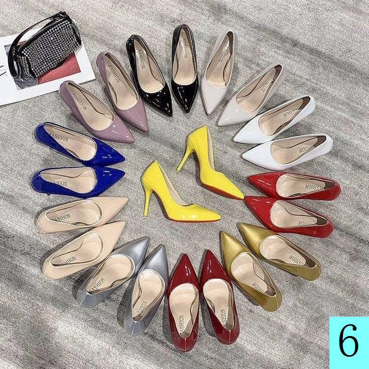 35-45 ขนาดขนาดใหญ่รองเท้าส้นสูง44สีสดใสย้อนกลับพลิกรองเท้า43เซ็กซี่กริชปลอมแม่รองเท้าชี้นิ้วเท้าเท้าใหญ่รองเท้าผู้หญิง