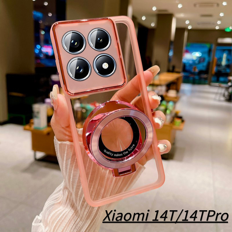 สําหรับ Xiaomi 14T Pro 5G เคสโทรศัพท์ Xiaomi 14T 14 T Pro Ultra 14TPro Xiaomi13T Pro Mi14T Xiaomi14T ปลอกโปร่งใสกันกระแทกนุ่มกรณีดูดซับขาตั้งผู้ถือกล้องป้องกันฝาครอบ