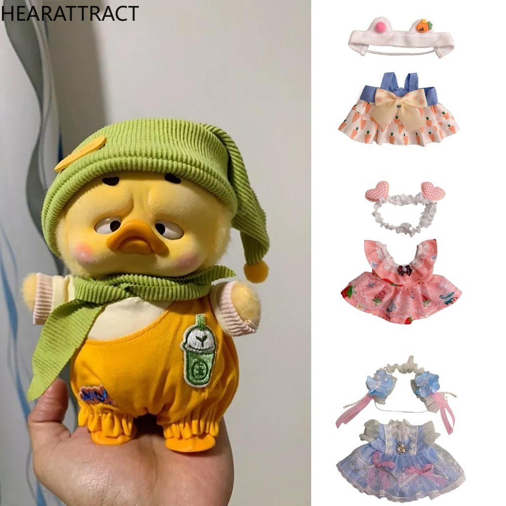 Hearattract DM 20 ซม.Upset ตุ๊กตาผ้าฝ้ายเป็ดน่ารักและหวาน Lolita ชุด 20 ซม.ตุ๊กตาเปลี่ยนเสื้อผ้ากระโปรงขนาดเล็ก #466907