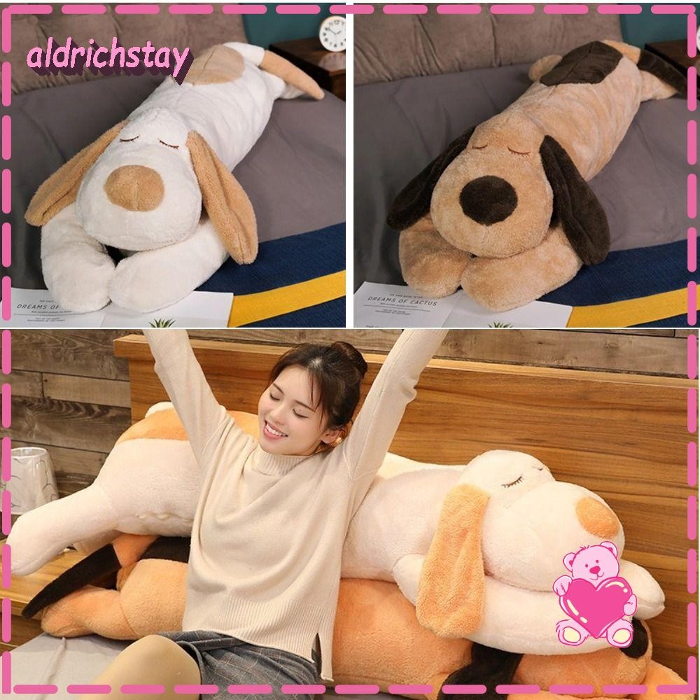 Exodus Plush Lying Dog, Sleep Accompany หมอนตุ๊กตาสีน้ําตาล, น่ารัก 60/110 ซม.ลงผ้าฝ้ายของขวัญสุนัข