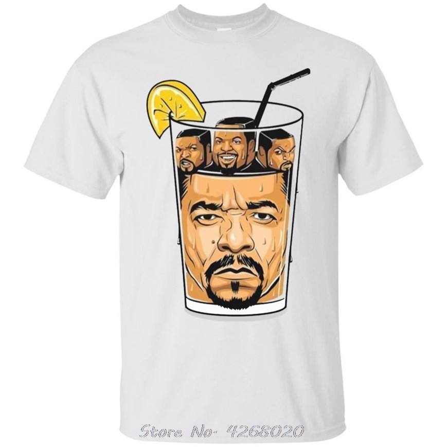 Ice T & Ice Cube Hip Hop Rappers ตลก Ice Cube เสื้อยืดผู้ชายผู้ชายแขนสั้นใหม่ Unisex ตลก Tops Tee เส