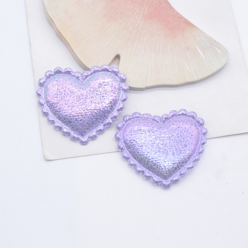 40 ชิ้น 38*32 มม.Glitter Heart Applique เบาะแพทช์สําหรับเสื้อผ้าหมวกหัตถกรรมอุปกรณ์เย็บผ้า DIY Headwear คลิปผมโบว์ตกแต่ง - รูปที่ 7