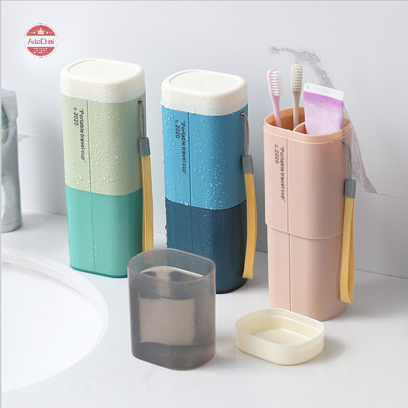 Adachoi Travel แปรงสีฟันผู้ถือยาสีฟันกล่องเก็บแปรงสีฟันแบบพกพากรณีสําหรับเดินทางกลางแจ้งอุปกรณ์ห้องน้ํา TH