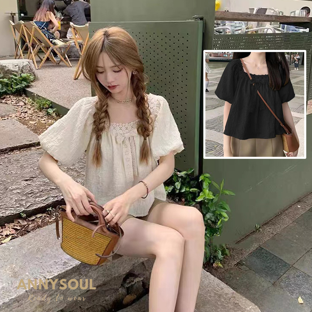 เสื้อเชิ้ตลูกไม้สไตล์ฝรั่งเศสสำหรับสาวตัวเล็ก