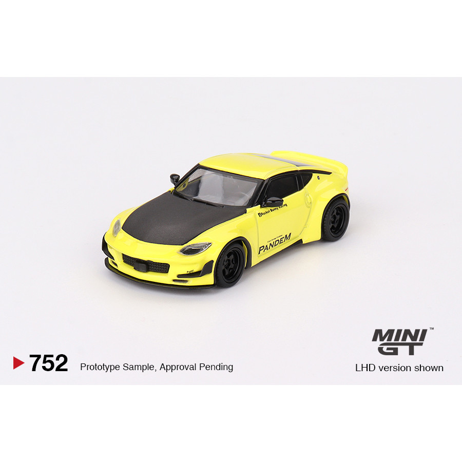 MINI GT No.752 Nissan Z Pandem Ikazuchi Yellow MGT00752