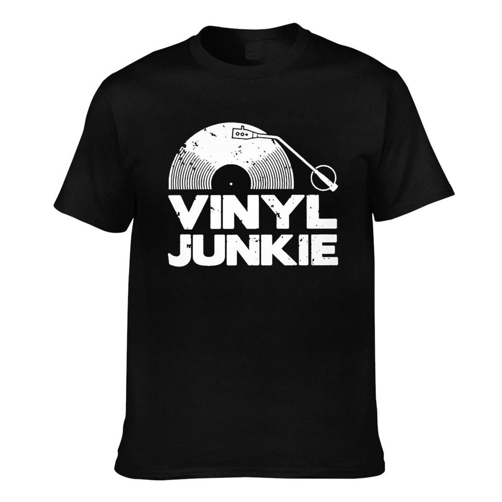 New Design Vinyl Junkie Retro Records Mens Funny Tshirt