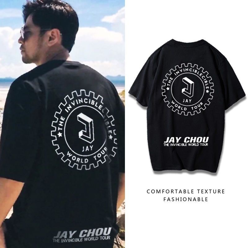 พร้อมสต็อกจัดส่งที่รวดเร็ว2023 ฤดูร้อน JAY Jay Chou เสื้อผ้าสไตล์เดียวกันแฟนคอนเสิร์ตสนับสนุนกลุ่มหล