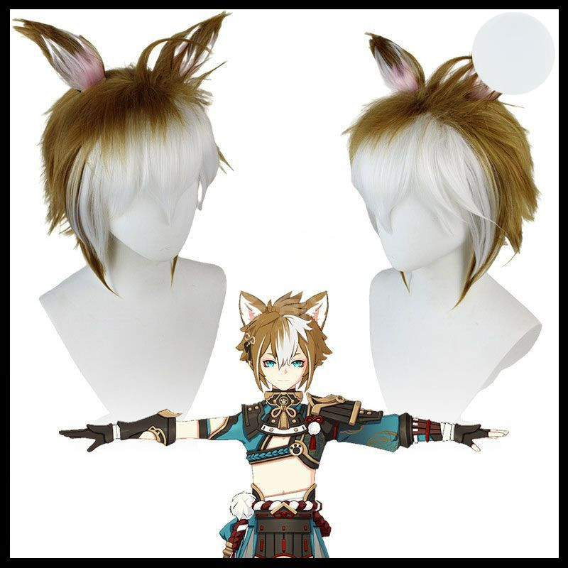 Genshin Impact Gorou Cosplay wig animal ear anime game