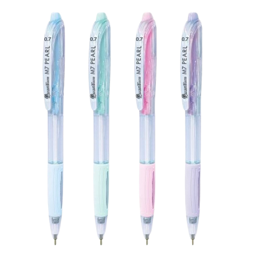 QUANTUM ปากกาลูกลื่นเจลลูลอยด์ รุ่น M7 PEARL หมึกน้ำเงิน คละสี (แพ็ก 12 ชิ้น)