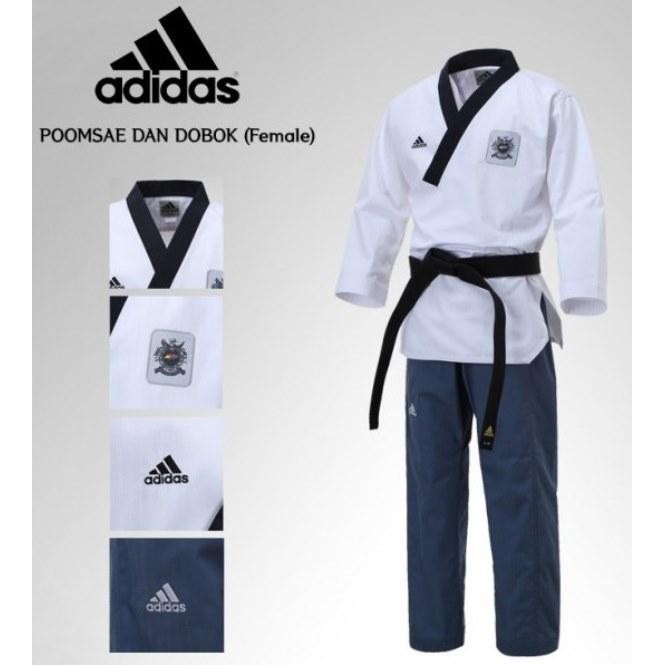 Adidas Taekwondo Karate Dobok Poomsae Black Belt Female Uniform