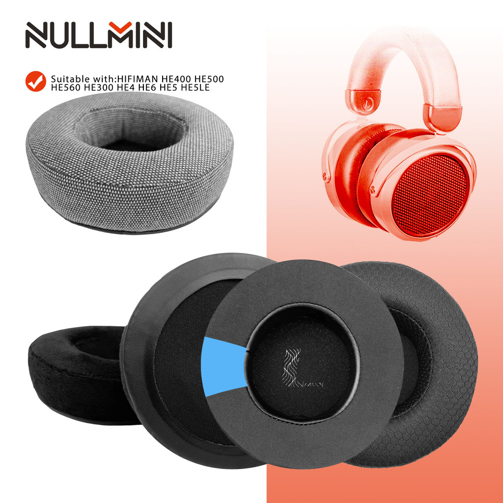 Nullmini เปลี่ยนแผ่นรองหูฟังสําหรับ HIFIMAN HE400 HE500 HE560 HE300 HE4 HE5 HE5LE HE6 หูฟังแผ่นรองหู