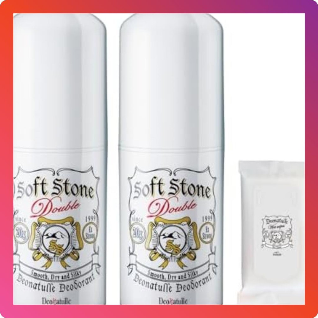 【Direct from Japan】[Amazon.co.jp Exclusive] [ยากึ่ง] Deonatulle Soft Stone W สำหรับใต้วงแขน Direct Nuri Antiperspirant Stick Unscented x 2 (20g x 2) + รวมโบนัส
