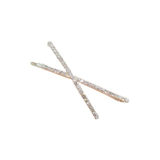 Silver Bling INS โลหะ X รูปร่าง Shine Hairpin Bangs คลิปเครื่องประดับผม