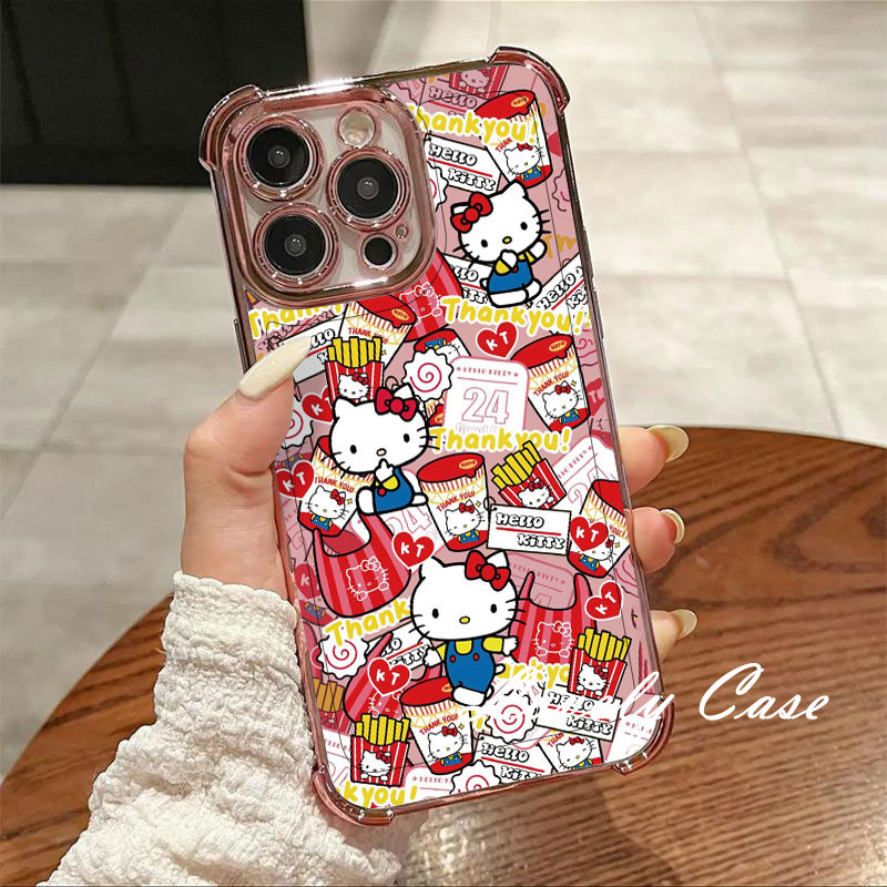 สําหรับoppo A78 A18 A38 A53 A15 A16 A17 A58 A57 A79 A7 A3S A5 2020 Reno 5 6 7 8 11F 12F Proน่ารักการ์ตูนสีชมพูลูกแมวเคสโทรศัพท์ขั้นสูงโปร่งใสAnti Dropปกหลังนุ่ม